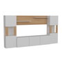 Hanah Home Lore Mueble de TV Blanco y Teca